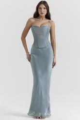 Amadi Satin Bra + Maxi Skirt Set